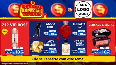 Modelo de TV para TV Horizontal com o tema Ofertas Especiais de Julho para Perfumes