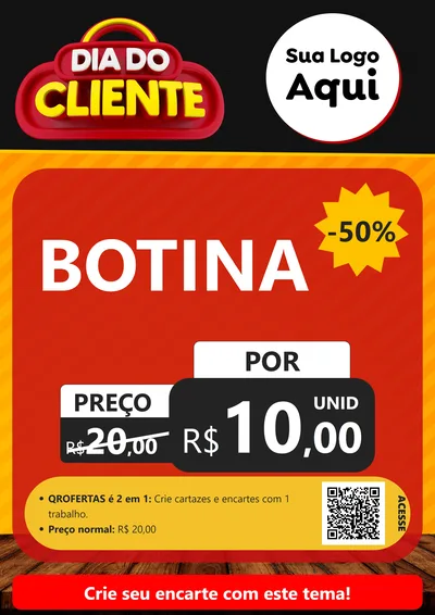 Modelo de Cartaz para Cartaz A4 Vertical com o tema Dia do Cliente para Agropecuária