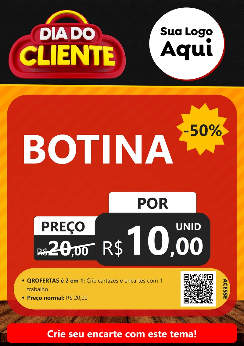 Modelo de Cartaz para Cartaz A4 Vertical com o tema Dia do Cliente para Agropecuária