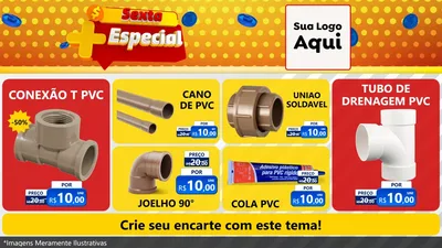 Modelo de TV para TV Horizontal com o tema Sexta Mais Especial para Tubos e conexões