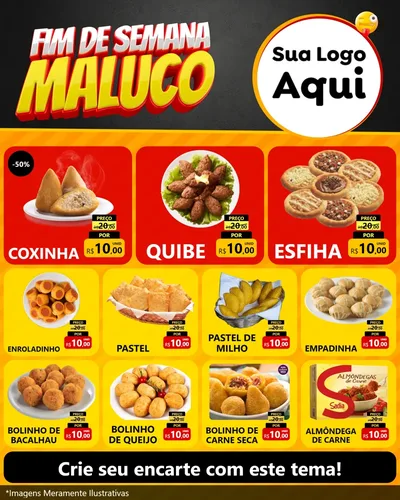 Modelo de Rede Social para Feed Instagram com o tema Final de Semana Maluco para Salgadaria