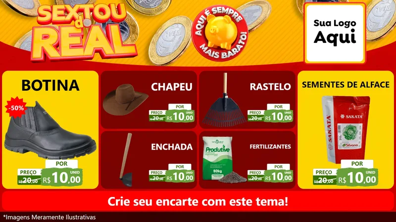 Modelo de TV para TV Horizontal com o tema Sextou do Real para Agropecuária