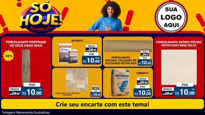 Modelo de TV para TV Horizontal com o tema Só Hoje! para Pisos e revestimentos