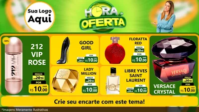 Modelo de TV para TV Horizontal com o tema Hora da Oferta para Perfumes