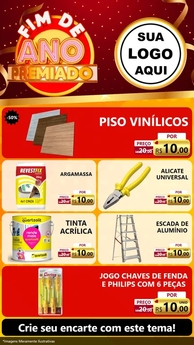 Modelo de TV para TV Vertical com o tema Fim de Ano Premiado para Material para Construção