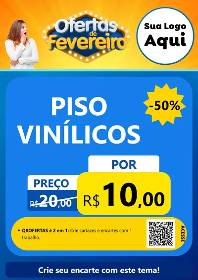Modelo de Cartaz para Cartaz A4 Vertical com o tema Ofertas de Fevereiro para Material para Construção