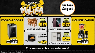 Modelo de TV para TV Horizontal com o tema Segunda e Terça Maluca para Móveis e Eletro