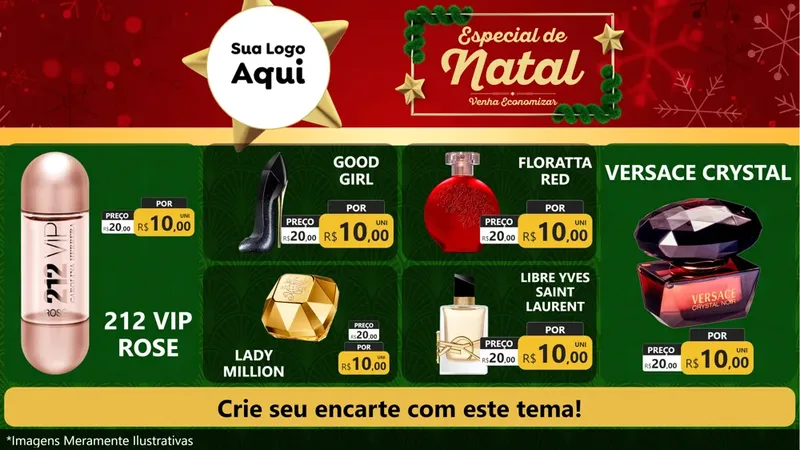 Modelo de TV para TV Horizontal com o tema Especial de Natal para Perfumes