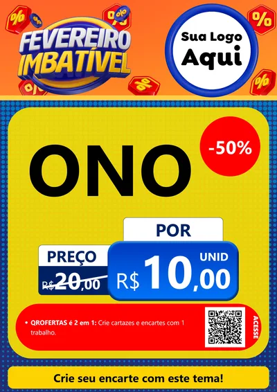 Modelo de Cartaz para Cartaz A4 Vertical com o tema Fevereiro Imbatível para Óticas