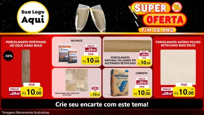 Modelo de TV para TV Horizontal com o tema Super Oferta Fim de Ano para Pisos e revestimentos