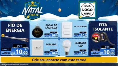Modelo de TV para TV Horizontal com o tema O Melhor Natal É Aqui! para Materiais Elétricos