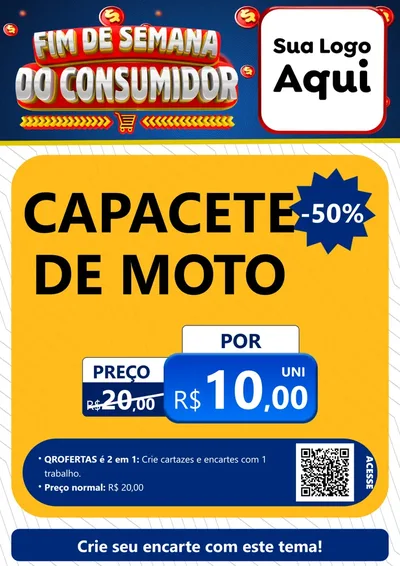 Modelo de Cartaz para Cartaz A4 Vertical com o tema Fim de Semana do Consumidor para Moto peças