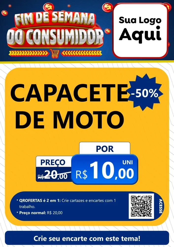 Modelo de Cartaz para Cartaz A4 Vertical com o tema Fim de Semana do Consumidor para Moto peças