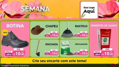 Modelo de TV para TV Horizontal com o tema Semana da Primavera para Agropecuária