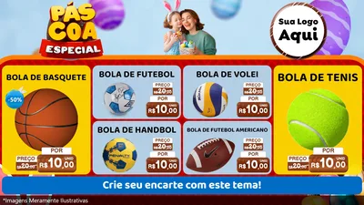 Modelo de TV para TV Horizontal com o tema Páscoa Especial para Artigos Esportivos