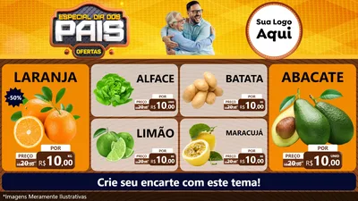 Modelo de TV para TV Horizontal com o tema Especial Dia dos Pais para Hortifrúti