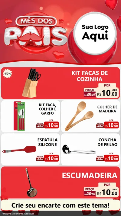 Modelo de TV para TV Vertical com o tema Mês dos Pais para Utilidades Domésticas