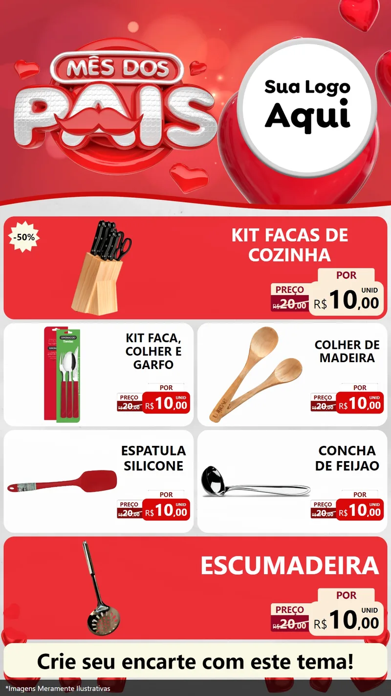 Modelo de TV para TV Vertical com o tema Mês dos Pais para Utilidades Domésticas