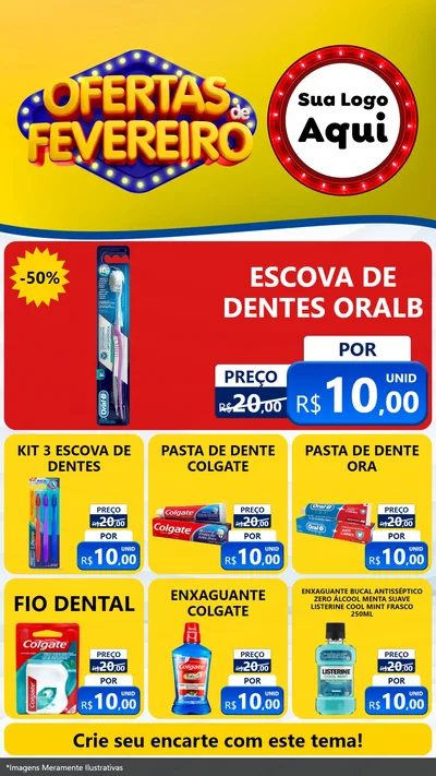 Modelo de Rede Social para Stories com o tema Ofertas de Fevereiro para Higiene Pessoal