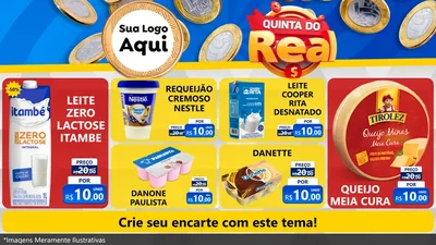 Modelo de TV para TV Horizontal com o tema Quinta do Real para Frios e Laticínios
