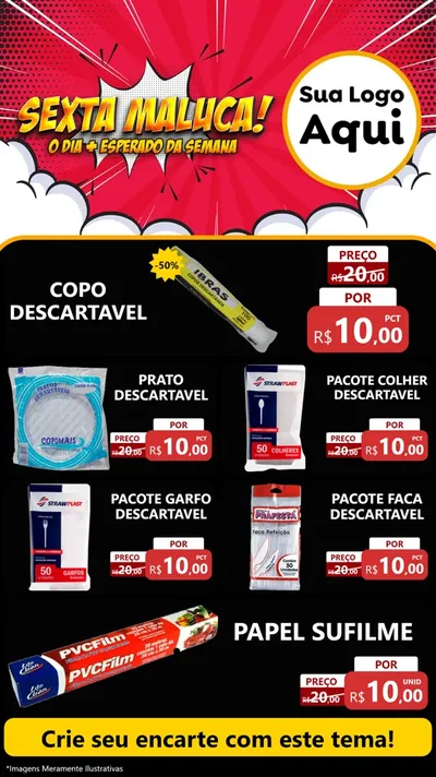 Modelo de TV para TV Vertical com o tema Sexta Maluca! para Embalagens