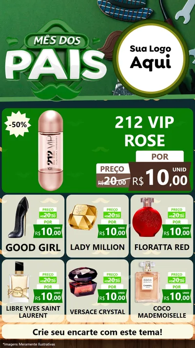 Modelo de Rede Social para Stories com o tema Mês dos Pais para Perfumes
