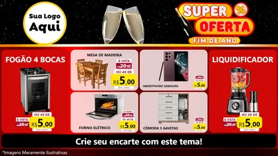 Modelo de TV para TV Horizontal com o tema Super Oferta Fim de Ano para Móveis e Eletro