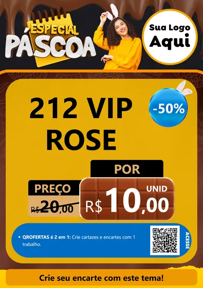 Modelo de Cartaz para Cartaz A4 Vertical com o tema Especial Páscoa para Perfumes