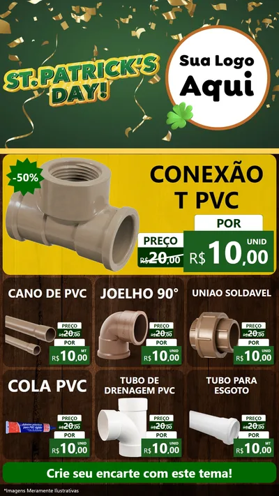Modelo de Rede Social para Stories com o tema St Patriks Day para Tubos e conexões