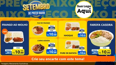 Modelo de TV para TV Horizontal com o tema Setembro De Preço Baixo para Restaurante