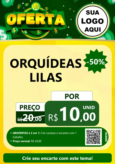Modelo de Cartaz para Cartaz A4 Vertical com o tema Oferta para Floricultura e jardim
