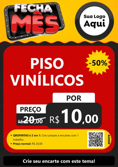 Modelo de Cartaz para Cartaz A4 Vertical com o tema Fecha Mês para Material para Construção