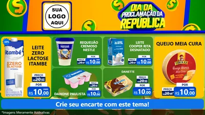 Modelo de TV para TV Horizontal com o tema Dia Da Proclamação da República para Frios e Laticínios