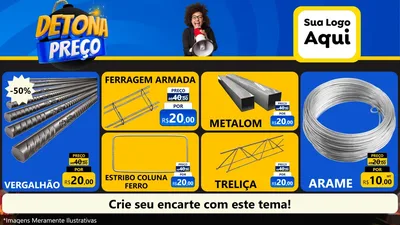 Modelo de TV para TV Horizontal com o tema Detona Preços para Ferragens