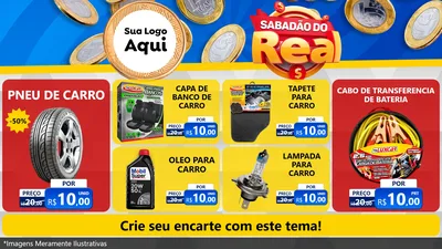 Modelo de TV para TV Horizontal com o tema Sabadão do Real para Auto peças