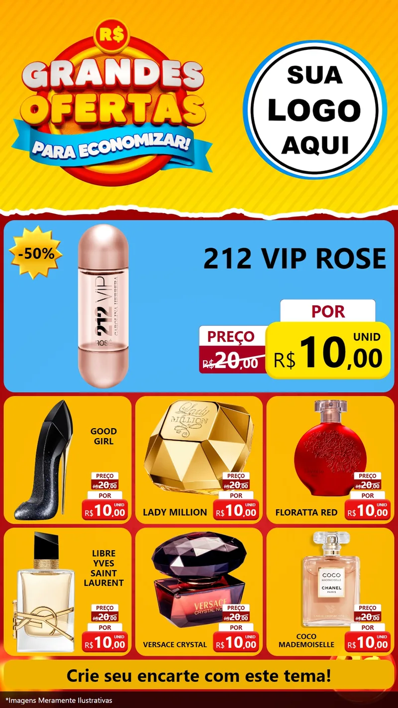 Modelo de Rede Social para Stories com o tema Grandes Ofertas Para Economizar! para Perfumes