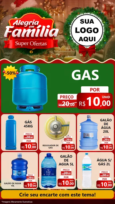 Modelo de Rede Social para Stories com o tema Alegria Em Família - Super Ofertas para Água e gás