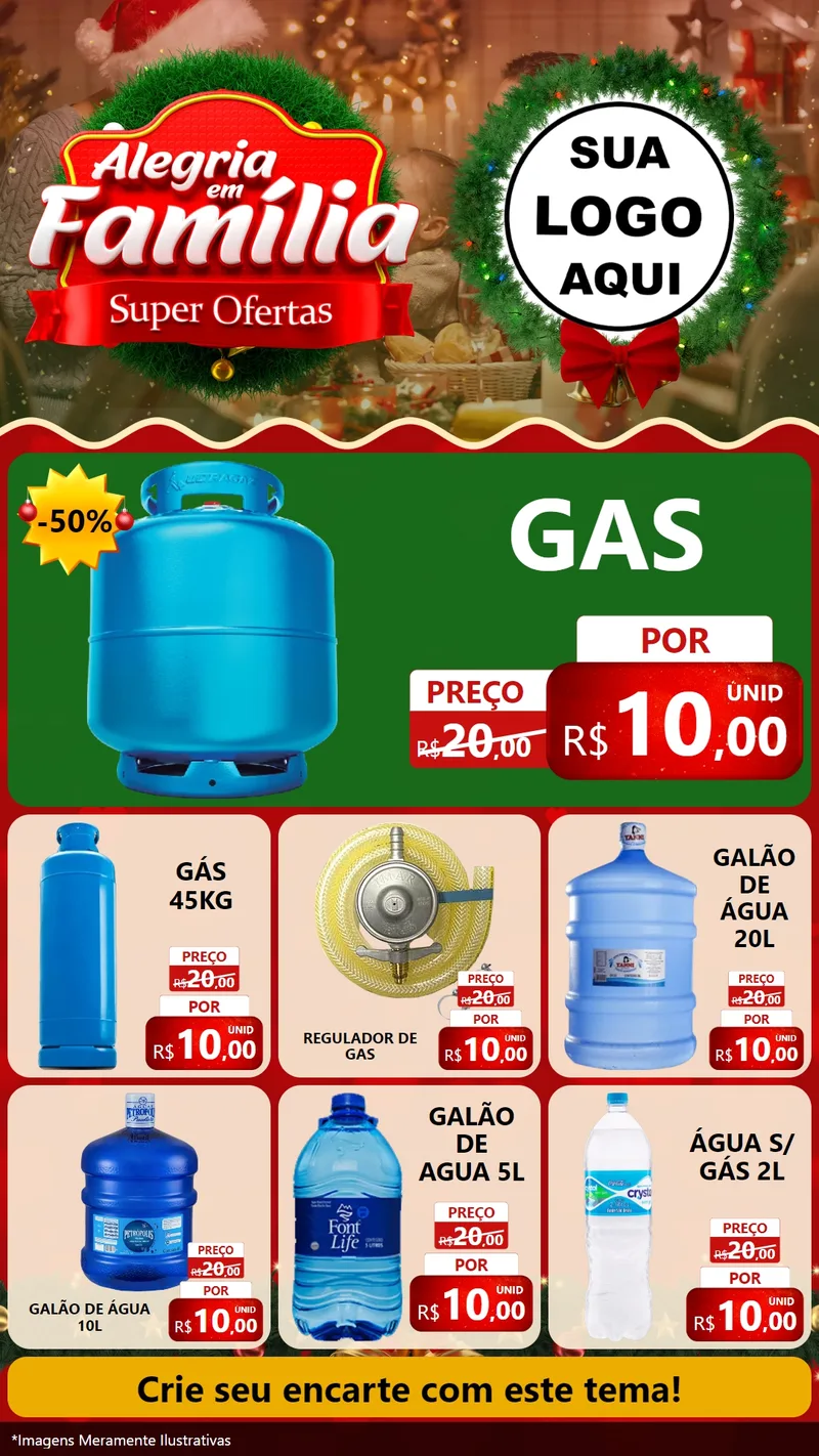 Modelo de Rede Social para Stories com o tema Alegria Em Família - Super Ofertas para Água e gás