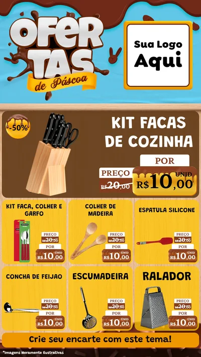 Modelo de Rede Social para Stories com o tema Ofertas de Páscoa para Utilidades Domésticas