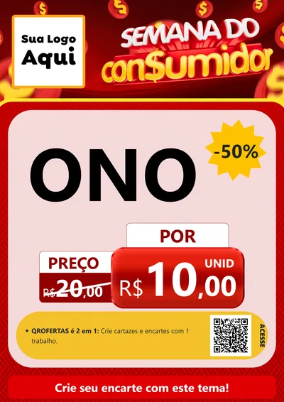 Modelo de Cartaz para Cartaz A4 Vertical com o tema Semana do Consumidor para Óticas