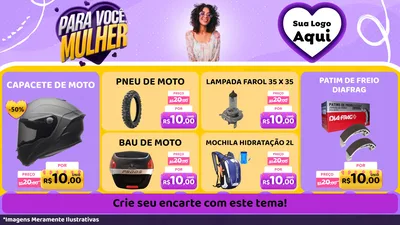 Modelo de TV para TV Horizontal com o tema Para Você, Mulher para Moto peças