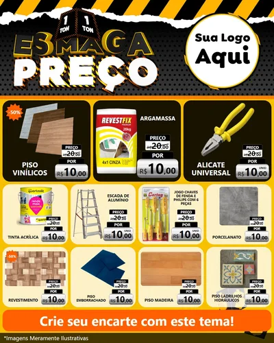 Modelo de Rede Social para Feed Instagram com o tema Esmaga Preço para Material para Construção