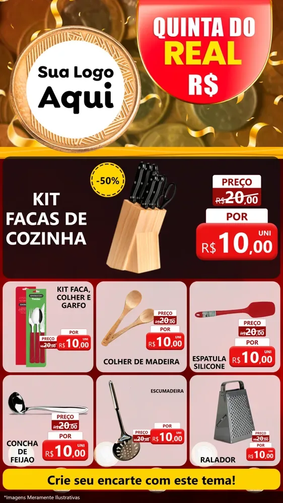 Modelo de Rede Social para Stories com o tema Quinta do Real para Utilidades Domésticas