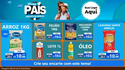 Modelo de TV para TV Horizontal com o tema Dia Dos Pais Repleto de Ofertas para Supermercado