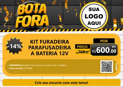Modelo de Cartaz para Cartaz A4 Horizontal com o tema Bota Fora para Maquinas e Ferramentas
