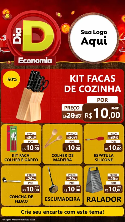 Modelo de Rede Social para Stories com o tema Dia D Economia para Utilidades Domésticas