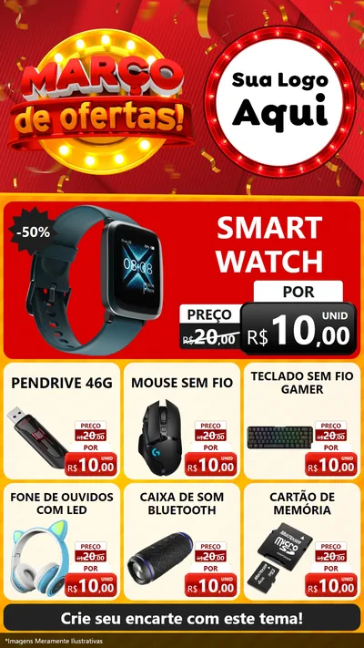 Modelo de Rede Social para Stories com o tema Março de Ofertas! para Informática