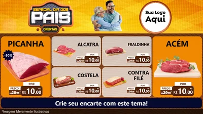 Modelo de TV para TV Horizontal com o tema Especial Dia dos Pais para Açougue