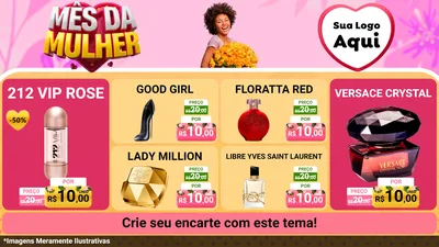 Modelo de TV para TV Horizontal com o tema Mês da Mulher para Perfumes