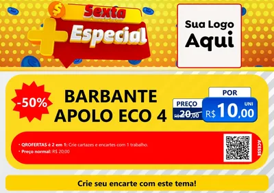 Modelo de Cartaz para Cartaz A4 Horizontal com o tema Sexta Mais Especial para Armarinho e Aviamentos
